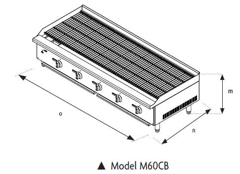 Magic-Chef-M48CB E-Series 48 Inch-Commercial-Countertop-Radiant-Char Broiler-fig 2