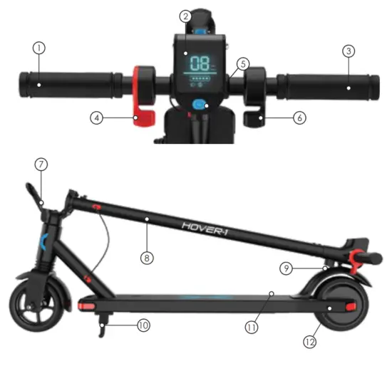 HOVER-1 H1 HLNR Highlander Foldable Electric Scooter - Fig 5