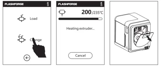 FLASHFORGE Adventurer 3 V2 3D Printer - Change Filament