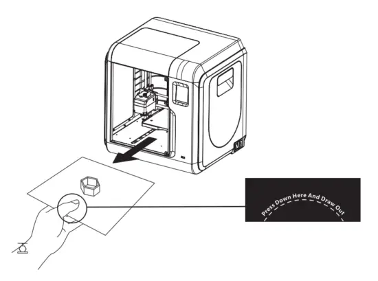 FLASHFORGE Adventurer 3 V2 3D Printer - Model Remove