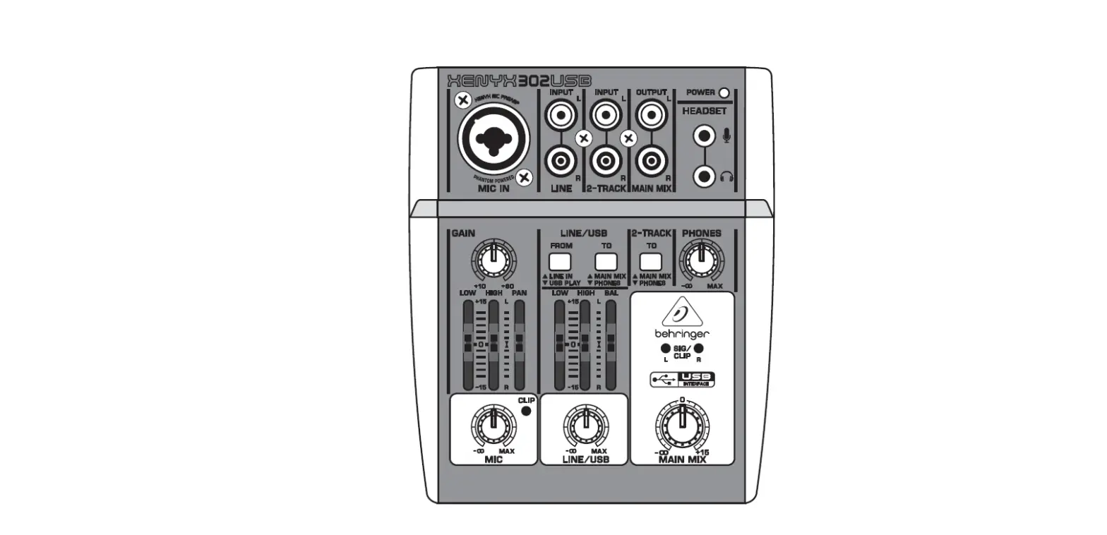 Behringer Xenyx 302usb Premium 5-input Mixer With Xenyx Mic Preamp And Usb-audio Interface User Guide Behringer Xenyx 302usb Premium 5-input Mixer With Xenyx Mic Preamp And Usb-audio Interface User Guide