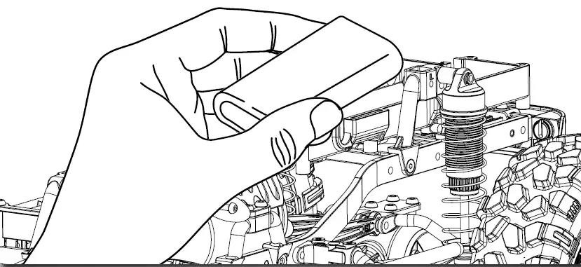 INSERTING THE DRIVE BATTERY