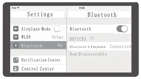 Folding Bluetooth Keyboard Blutooth Pairing Conection 5