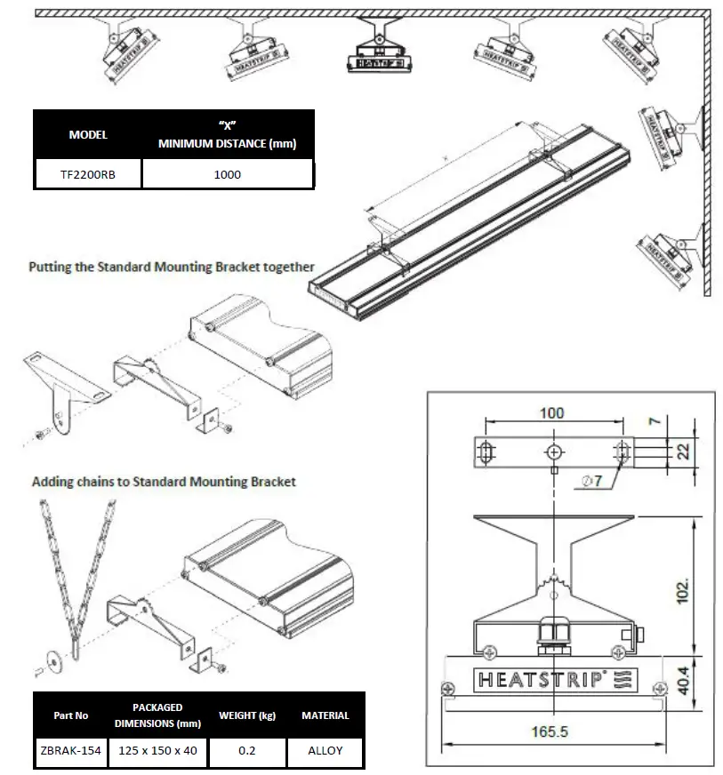 HEATSTRIP TF2200RB Alfresco Radiant Electric Heater fig 7