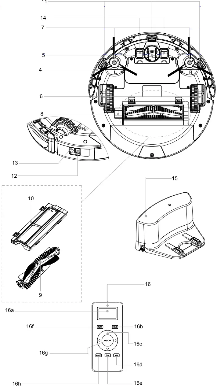 BLAUPUNKT RVC701 Robot vacuum cleaner with washing function - Parts List 2