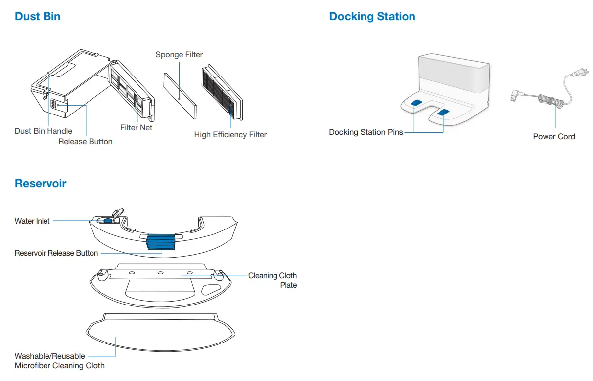 yeedi 2 Hybrid Robotic Vacuum Cleaner - Dust Bin