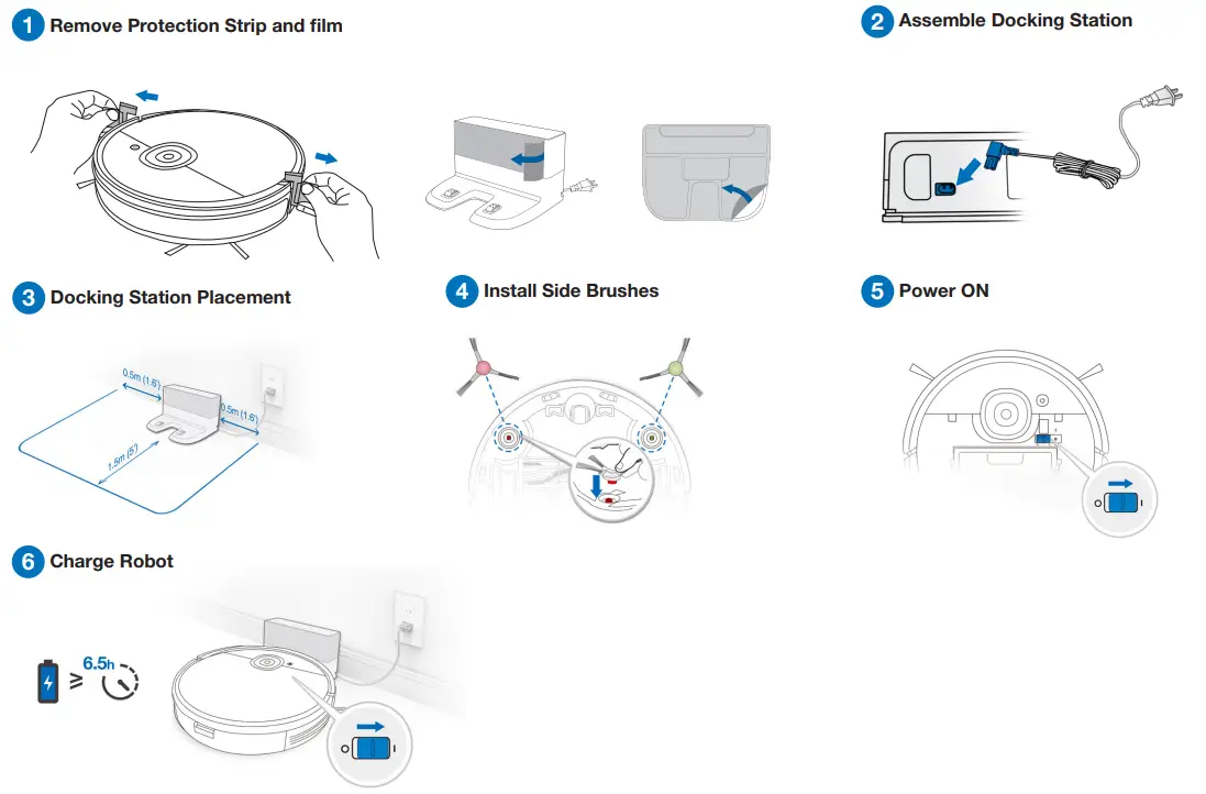 yeedi 2 Hybrid Robotic Vacuum Cleaner - Preparation