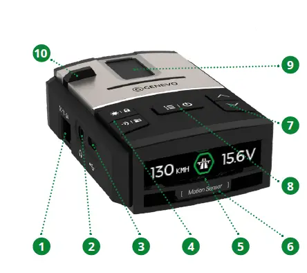 GENEVO RW10022 Max Radar Detector FIG 2