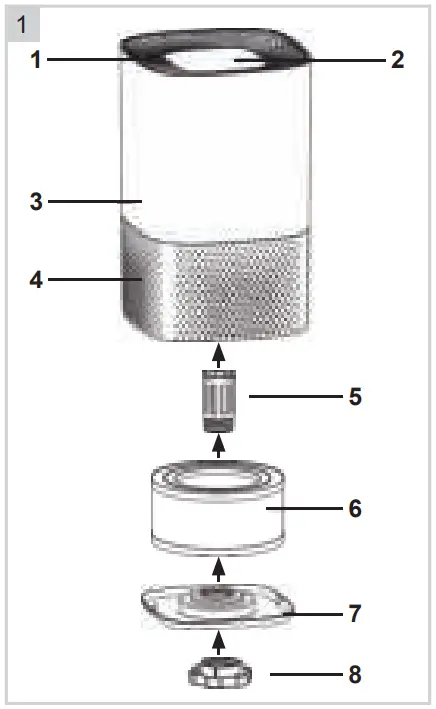 bESTRON AIRP100UV Air Cleaner - FIG 1