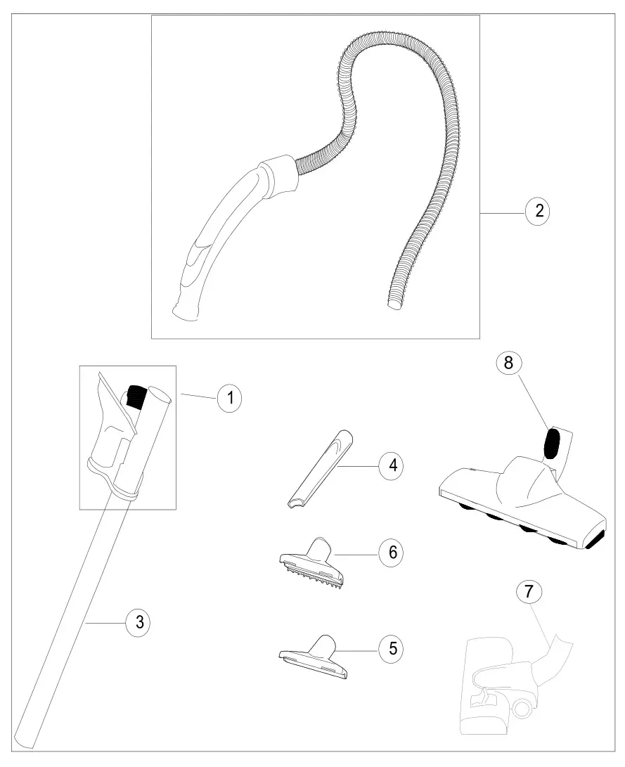eVACUUMStore JILL.12 Vacuum Cleaner - HOSE, WAND, ACCESSORIES