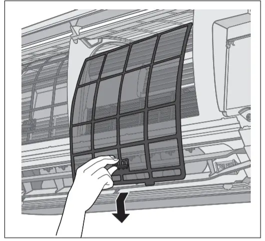 Panasonic Air Conditioner -Remove air fi lter