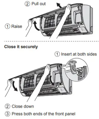 Panasonic-Air-Conditioner-Instruction-Manual-front panel