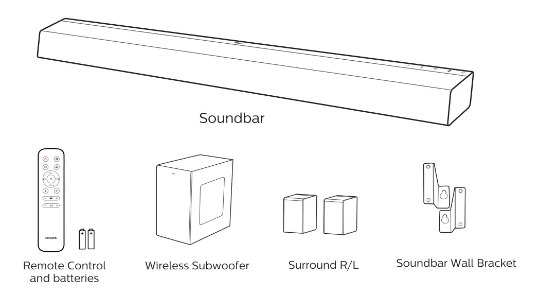 PHILIPS TAB8967 5.1.2 Channel Soundbar with Wireless Subwoofer-2