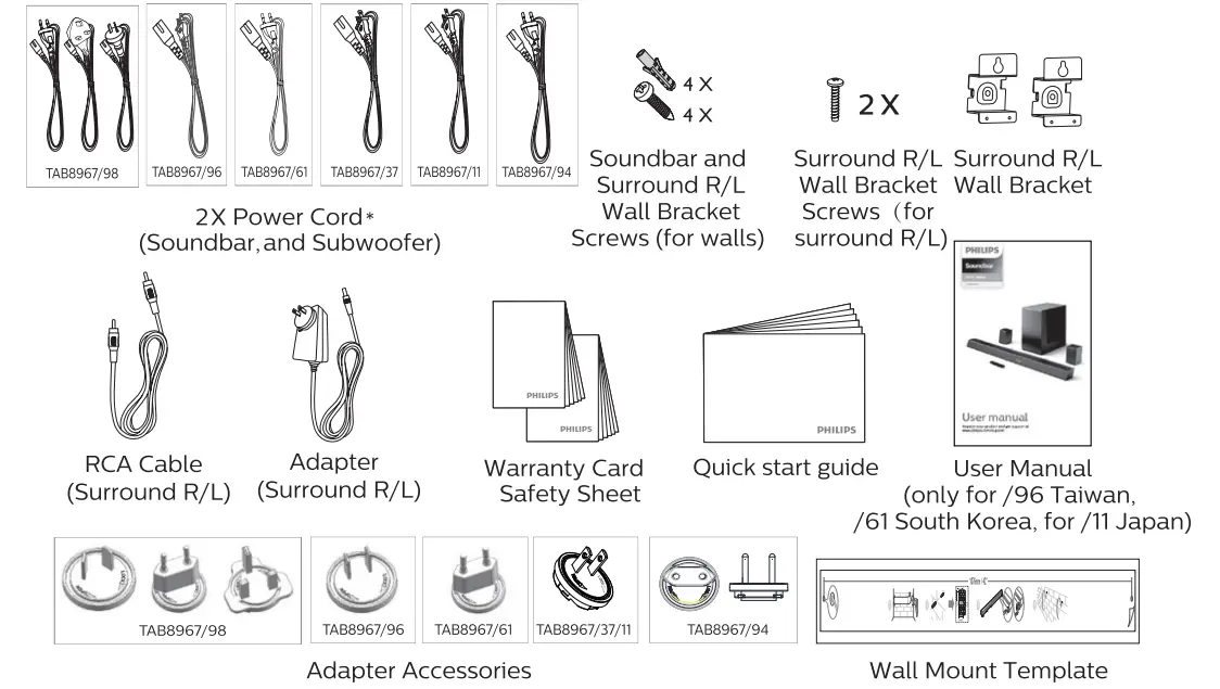 PHILIPS TAB8967 5.1.2 Channel Soundbar with Wireless Subwoofer-3