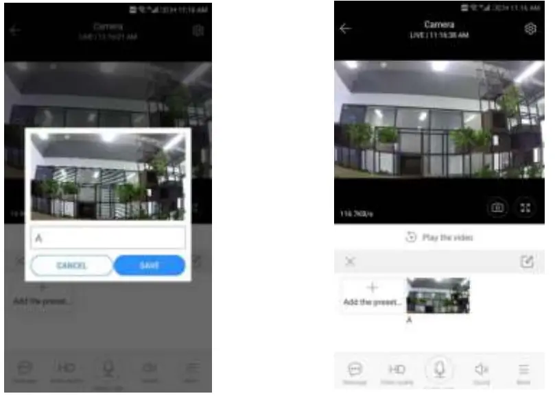 amazon Cloud WiFi Camera - Add the preset2