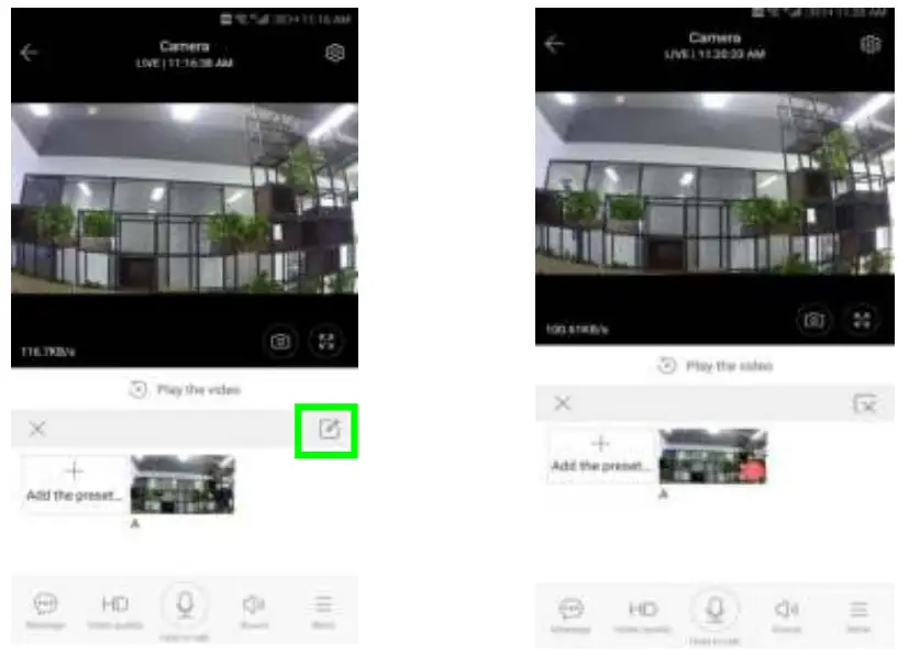 amazon Cloud WiFi Camera - Delete the preset