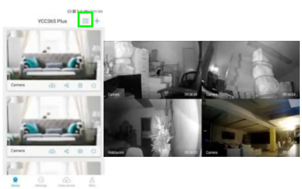 amazon Cloud WiFi Camera - Split screen to w