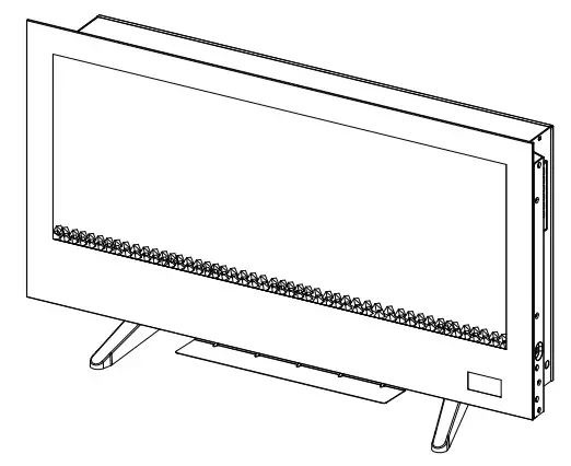 HOME DECORATORS COLLECTION SP6849 36 Inch Infrared Wall Mount Electric Fireplace - Installation 1