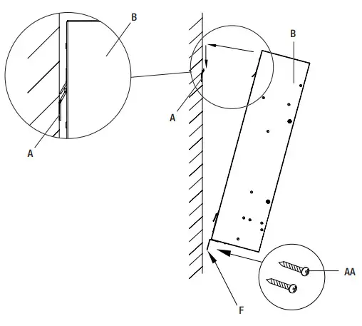 HOME DECORATORS COLLECTION SP6849 36 Inch Infrared Wall Mount Electric Fireplace - bracket 2