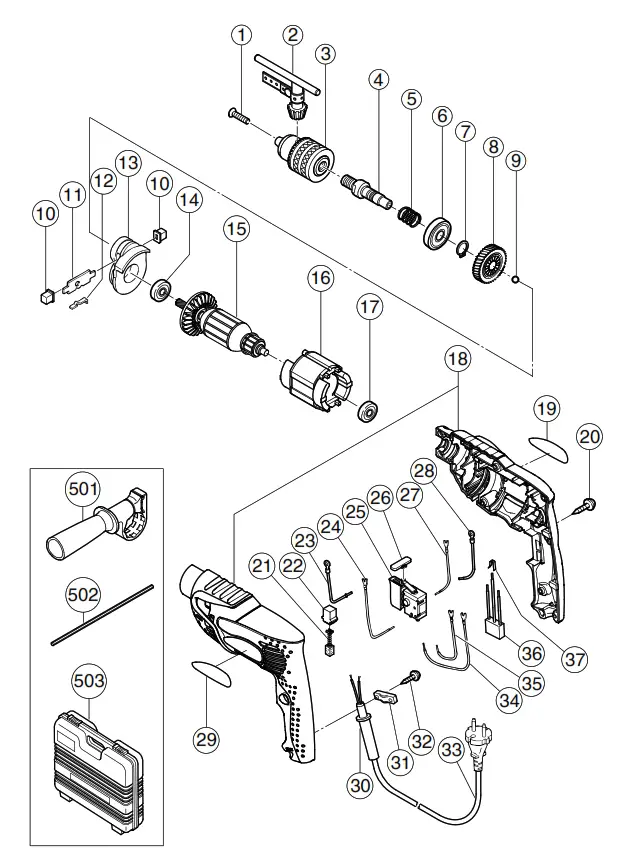 HiKOKI FDV16VB2 Cordless Impact Drill - fig 1