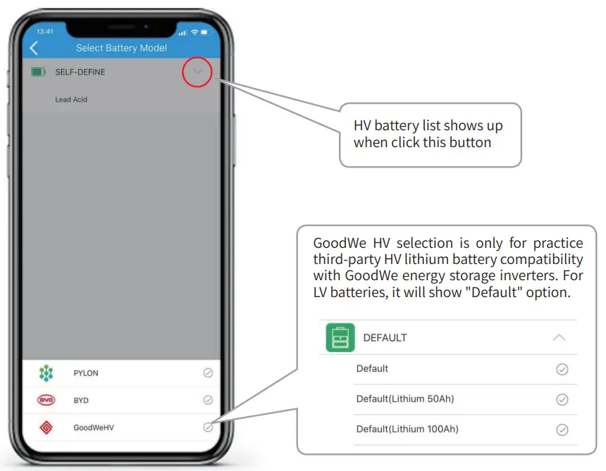GOODWE PV Master App - inverter information