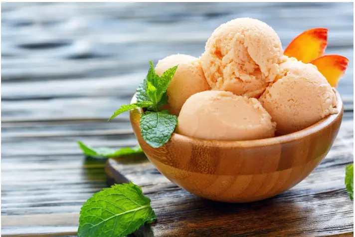 Vanilla Peach Ice Cream