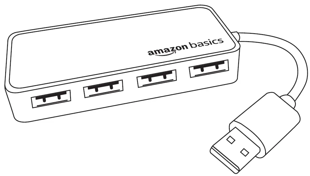 amazonbasics B00DQFGH80 4 Port USB to USB 3.0 Hub