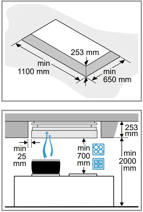 GAGGENAU AC270101 Ceiling Mounted Ventilation System - Flush installation