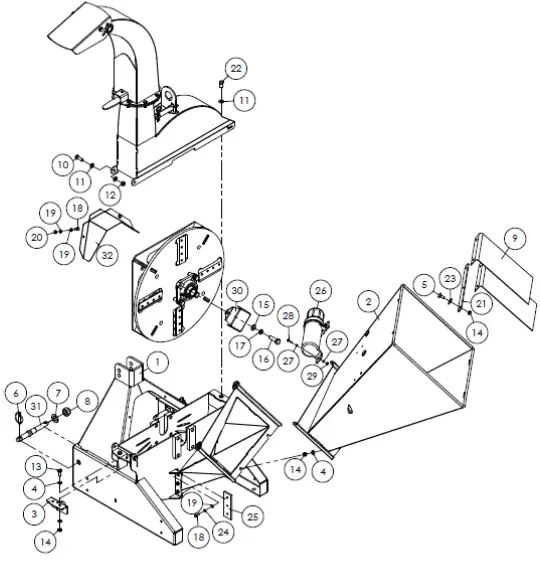 BRABER EQUIPMENT BE-WCX5 Multi-Positional Wood Chipper - 2
