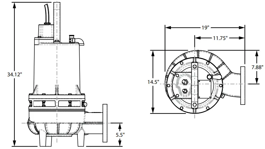 Barmesa Pumps 4BSE HLDS SERIES Submersible Solids Handling Pumps - temperature