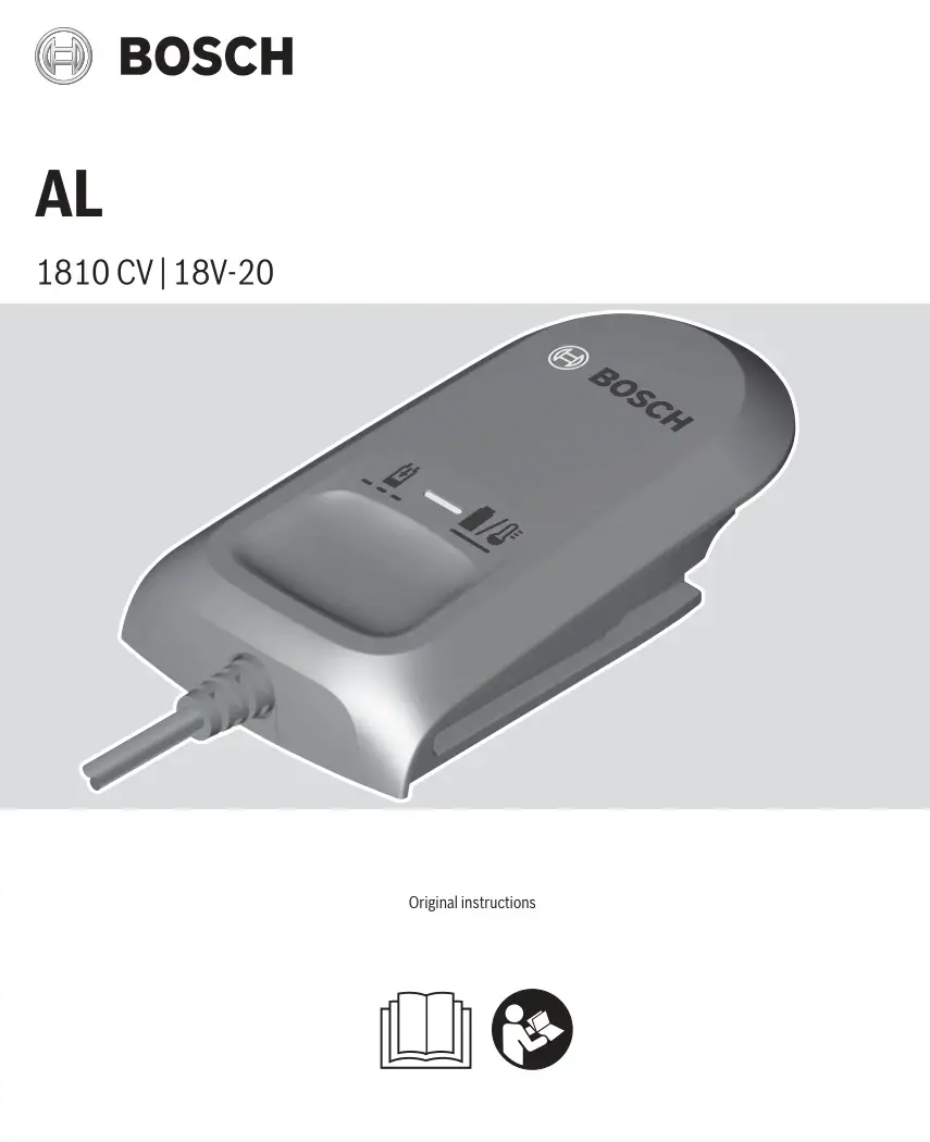 BOSCH 1810 CV Cordless Li-ion Battery Charger Instruction Manual