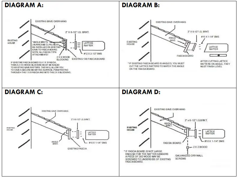 HERITAGE PATIOS Open Lattice Pergola Patio Cover -Tools Required2
