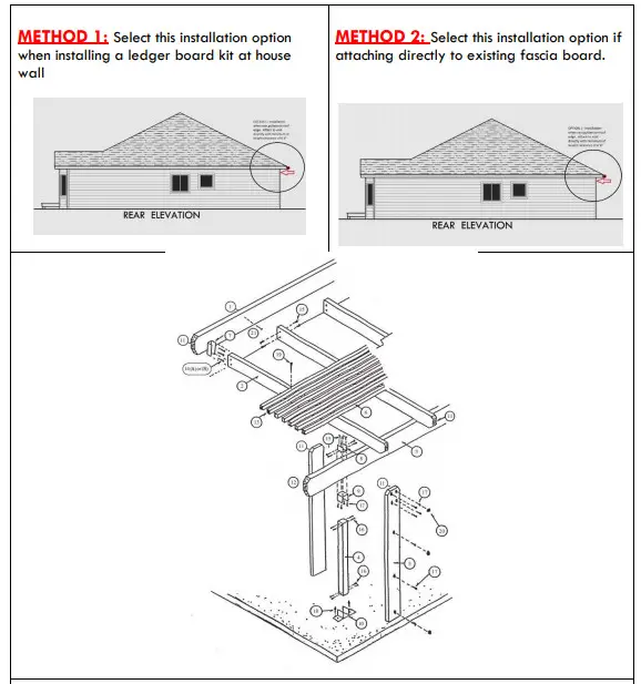 HERITAGE PATIOS Open Lattice Pergola Patio Cover -TOOLS