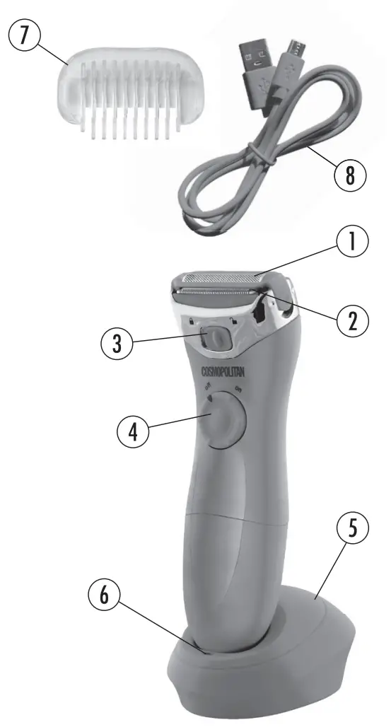AROVO BM998982439 Cosmopolitan Lady Shaver - fig