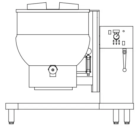 groen DH-20C 20 Gallon Steam Jacketed Tilting Kettle