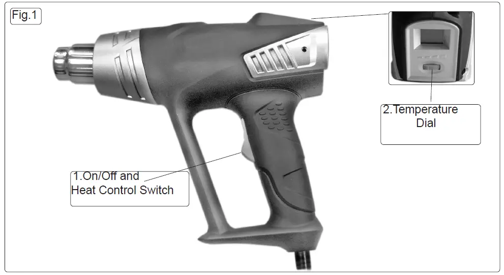 SEALEY HS104K.V2 2000W Deluxe Hot Air Gun Kit with LCD Display 3