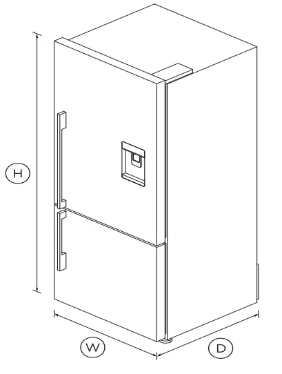 FISHER PAYKEL E442BRXFDU5 Freestanding Refrigerator Freezer - fig 1