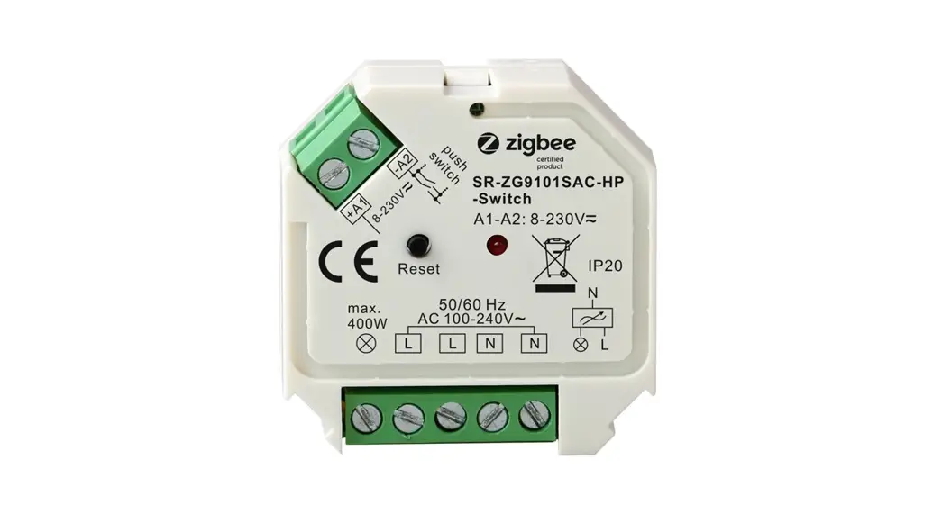 Zigbee Ac 2-gang In-wall Switch Sr-zg9101sac User Guide