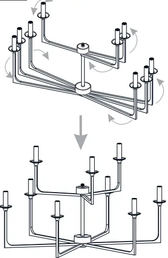 QUOIZEL-PRC5232MBK-32-Inch-Matte-Black-Chandelier-Ceiling-Light-3