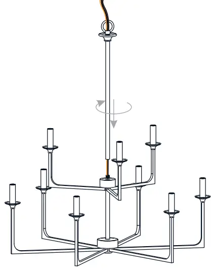 QUOIZEL-PRC5232MBK-32-Inch-Matte-Black-Chandelier-Ceiling-Light-4