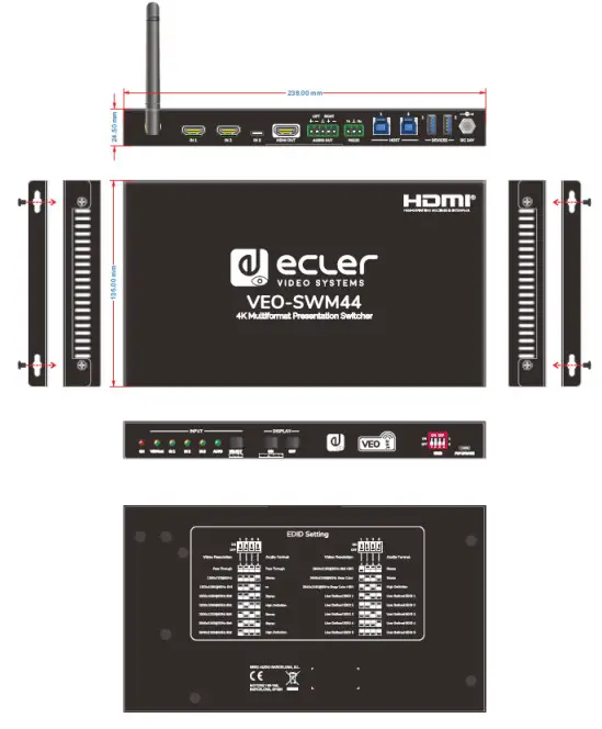 ecler VEO-SWM44 Switcher 4K 4x1 Presentation Switcher - fig19