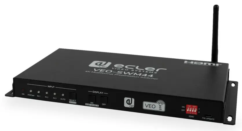 ecler VEO-SWM44 Switcher 4K 4x1 Presentation Switcher