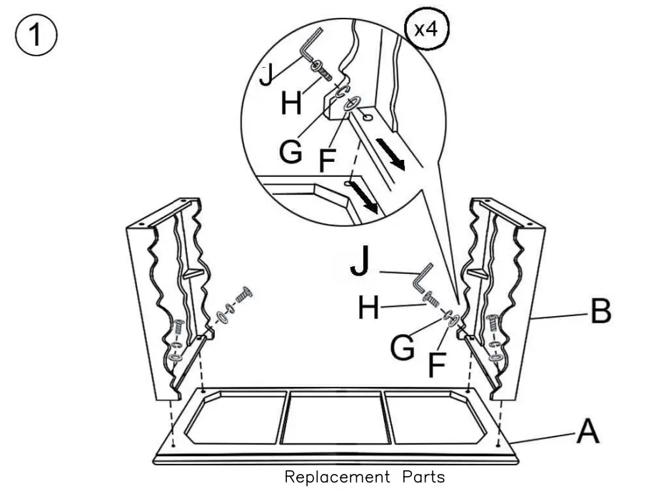 ASHLEY A4000107 Furniture Console Sofa Table User Manual Assembly instruction