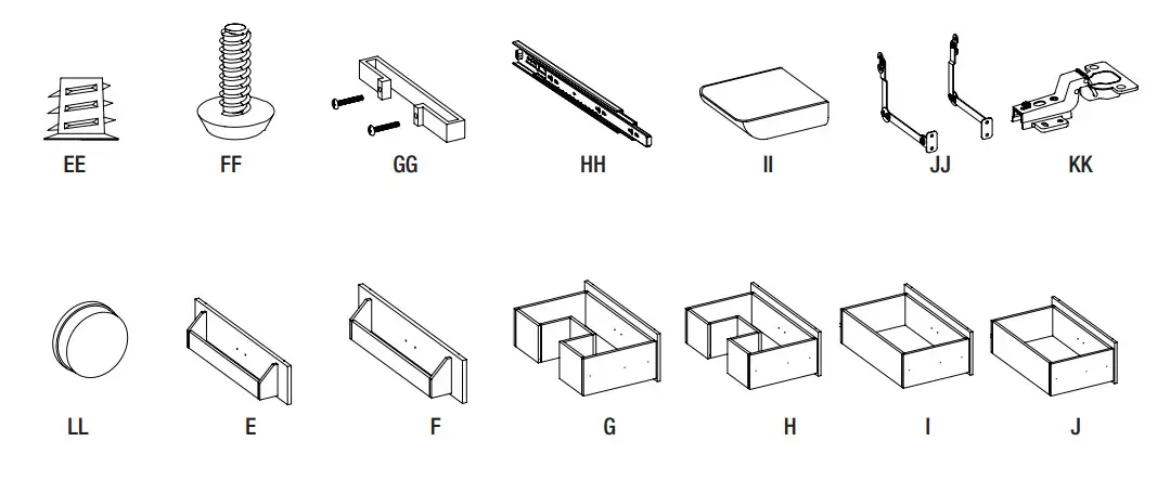GLACIER BAY 60BV35083 60 Inch Farmhouse Bath Vanity - Figure 13