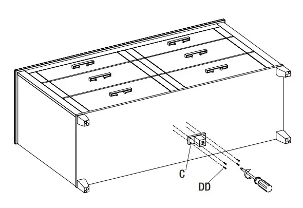 GLACIER BAY 60BV35083 60 Inch Farmhouse Bath Vanity - Figure 5