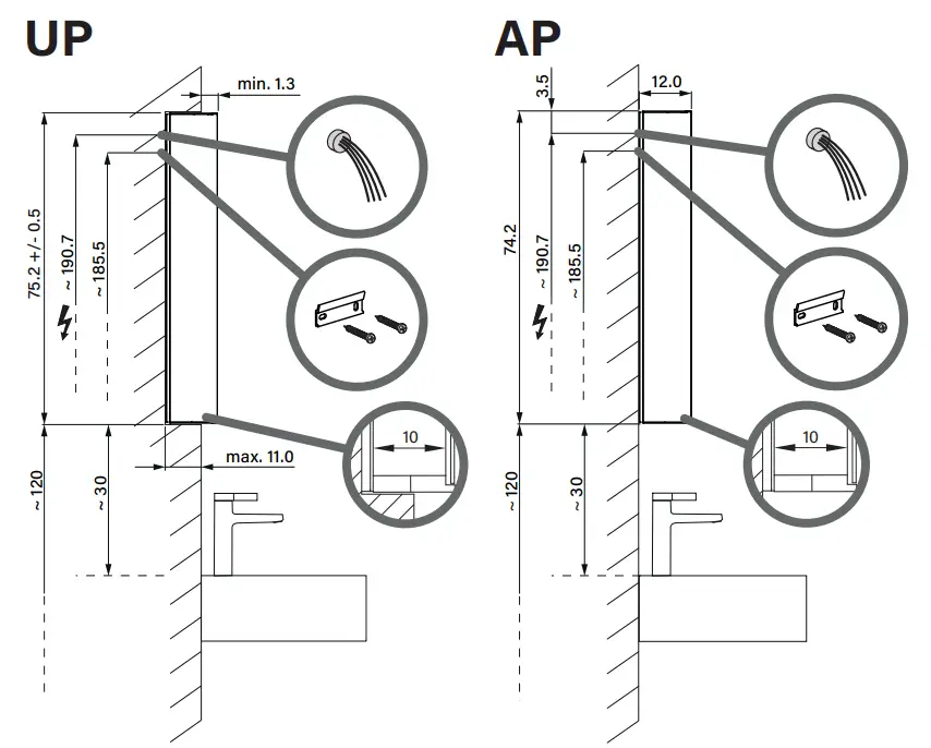 SCHNEIDER OBJECT Line Superior LED OBJECT Line Superior LED Mirror Cabinets - Figure 3