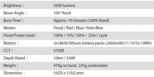 WEEFINE 3500 Smart Focus Video Light 5