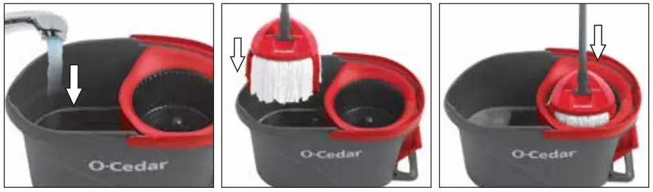O-Cedar 166675 EasyWring Spin Mop and Bucket System - Fig 2