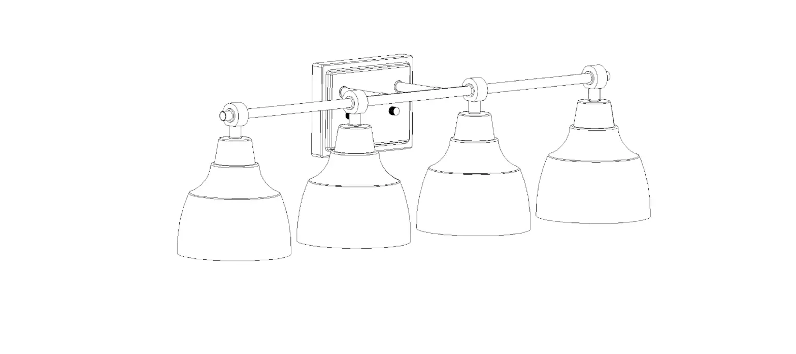 Lnc A04060w4 Barbara Matte Black Vanity Lights Instruction Manual