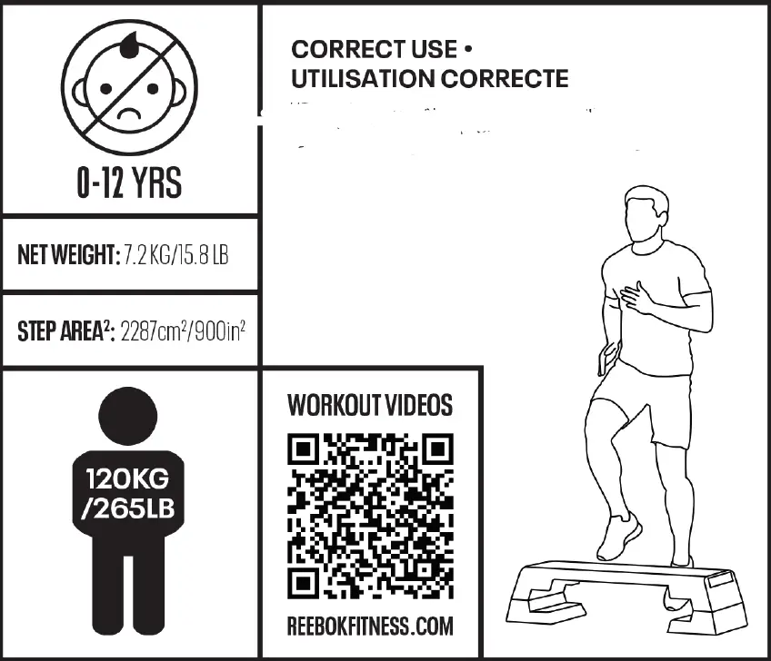 Reebok RAP-11150 RD Step Stand Original Exercise Machine 1